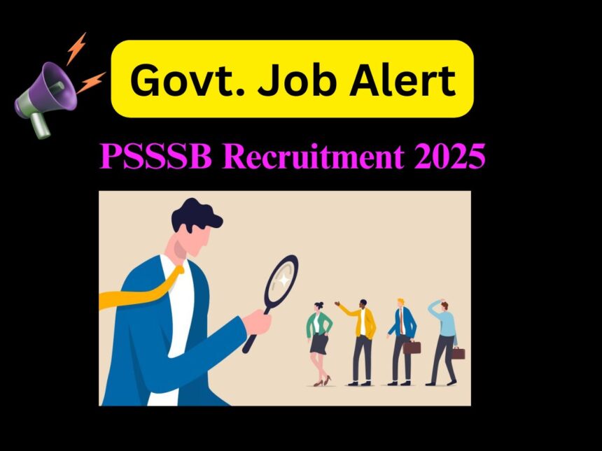 PSSSB Recruitment 2025