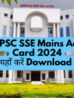 CGPSC SSE Mains Admit Card 2024